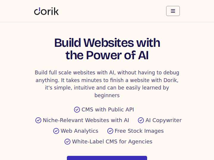 Dorik website preview