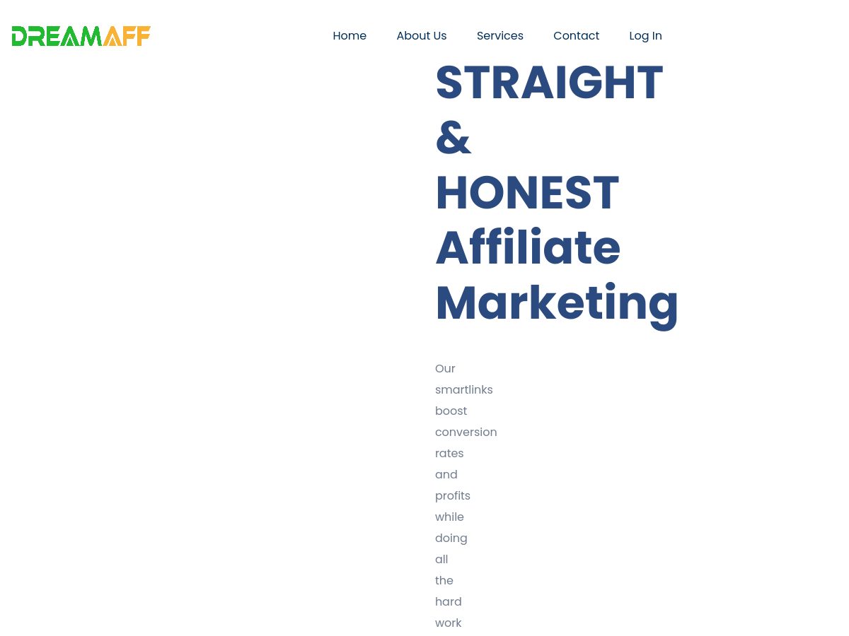 DreamAff website preview