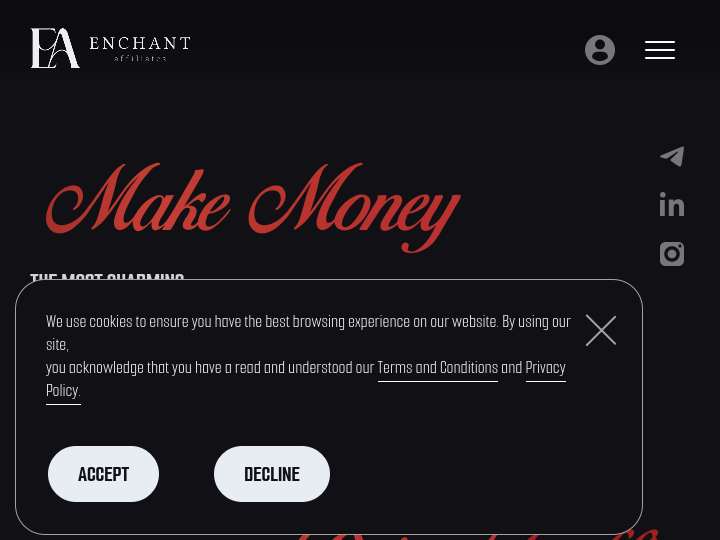 Enchant Affiliates website preview