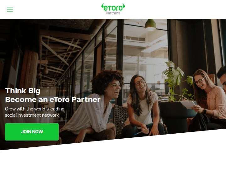 eToro Partners website preview