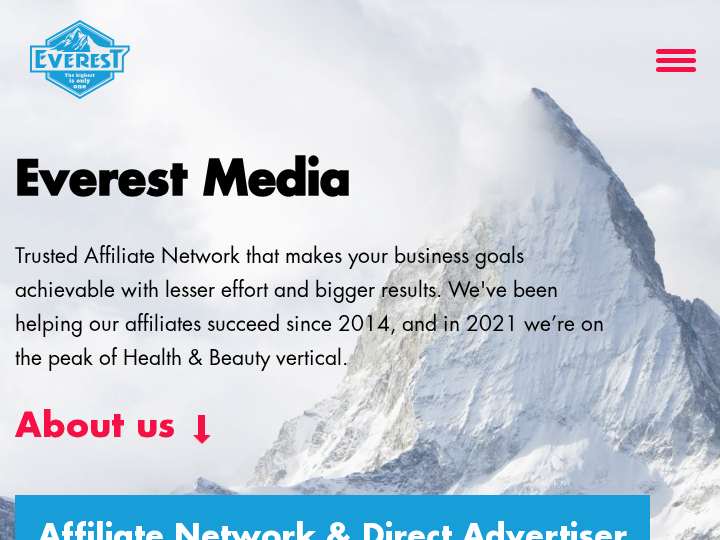 Everest Media website preview