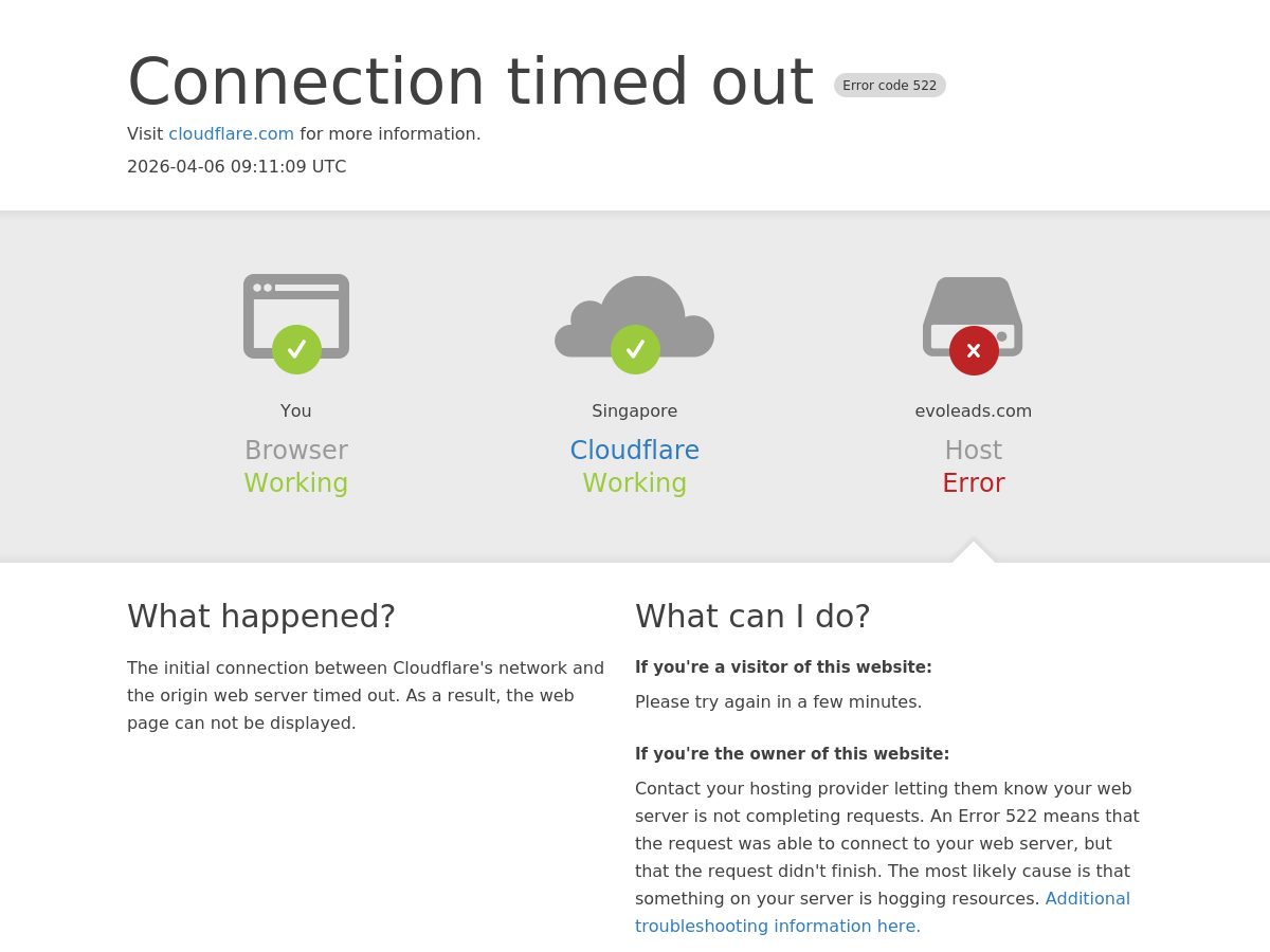 EvoLeads website preview