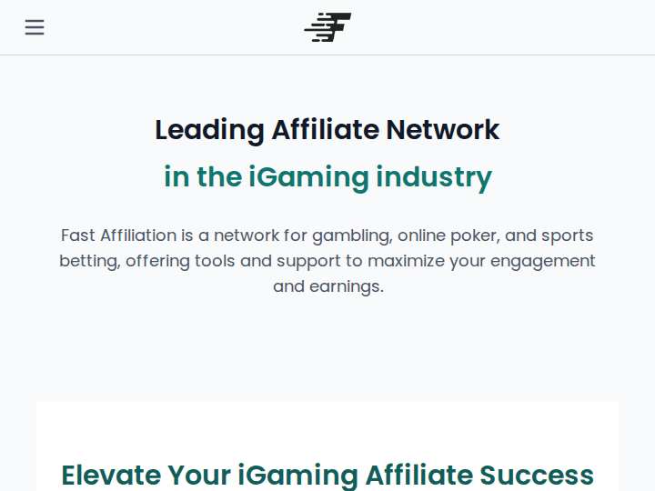 Fast Affiliation website preview