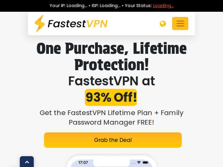 FastestVPN website preview