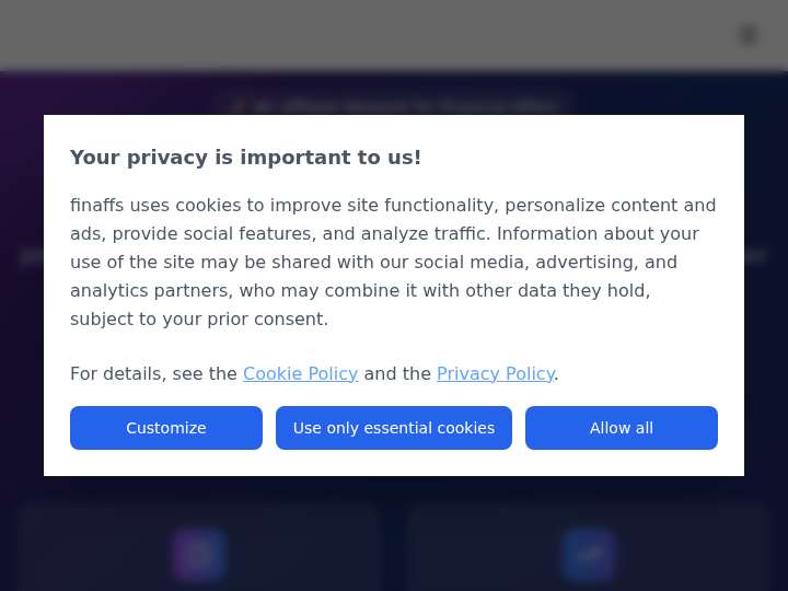 Finaffs website preview