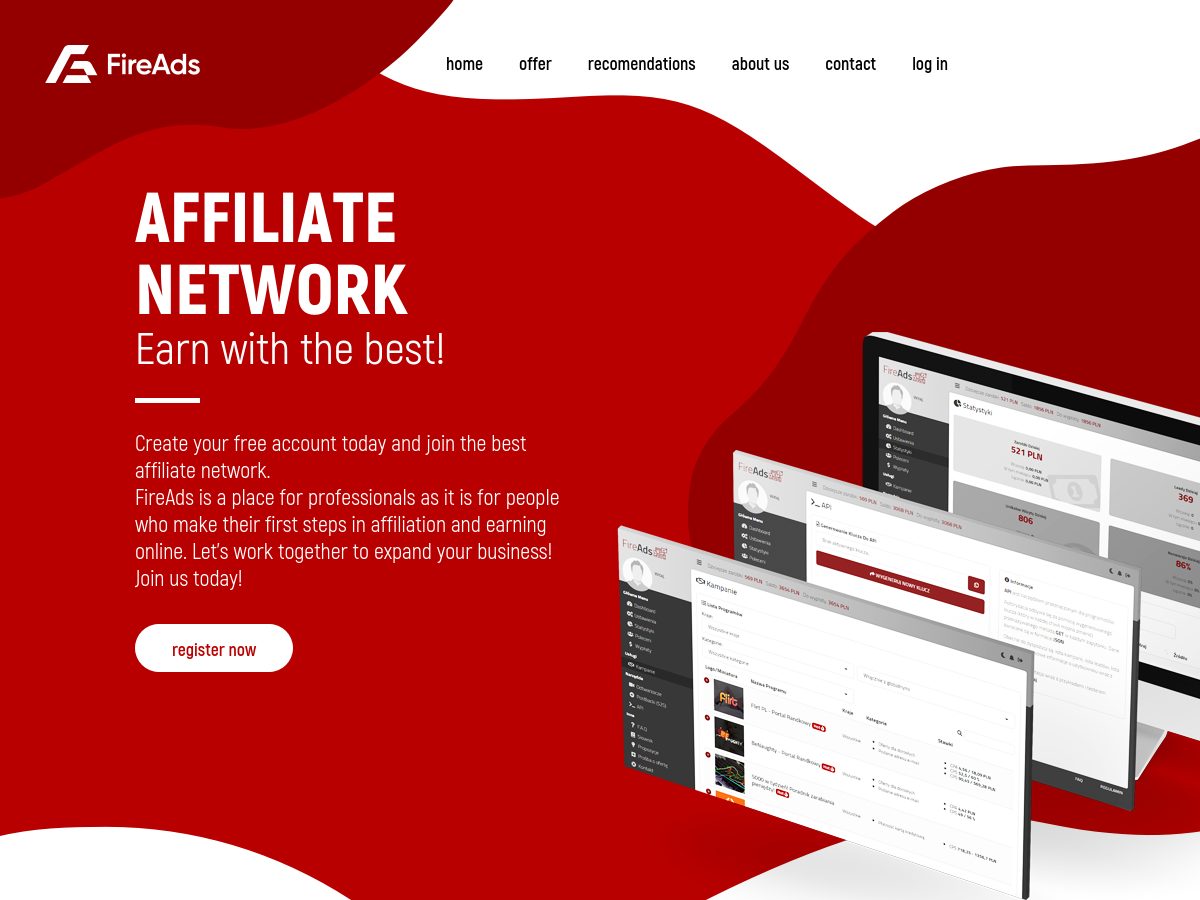 FireAds website preview