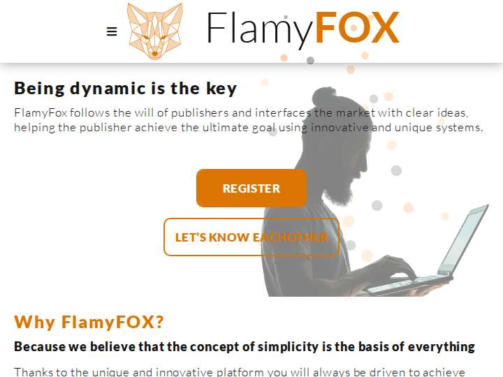 FlamyFOX website preview