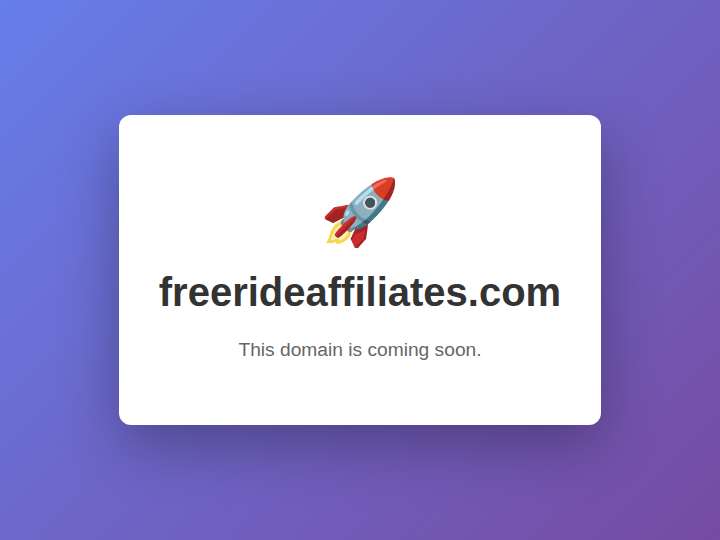 FreeRide Affiliates website preview