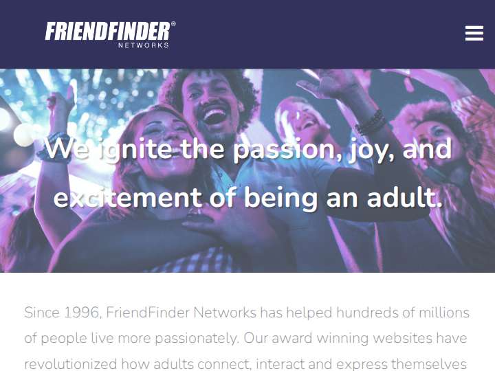 FriendFinder Networks website preview