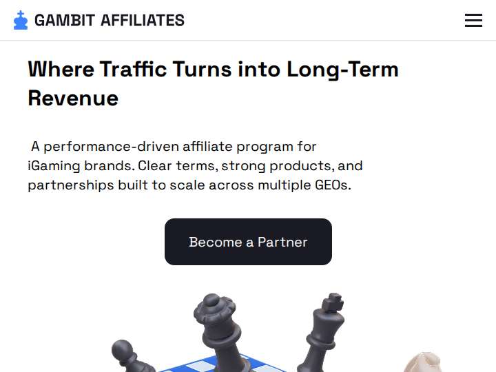 Gambit Affiliates website preview