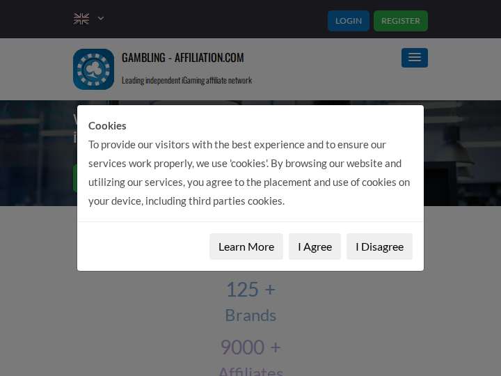 Gambling Affiliation website preview