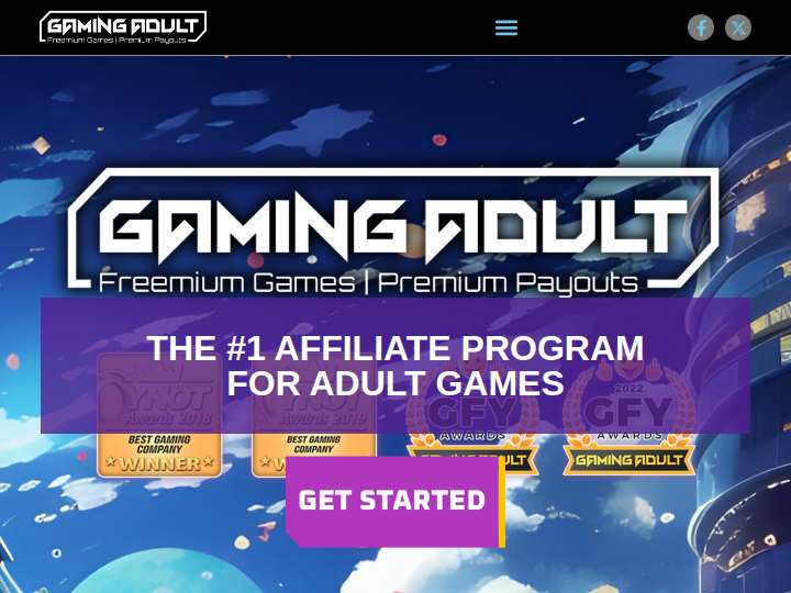 Gaming Adult website preview