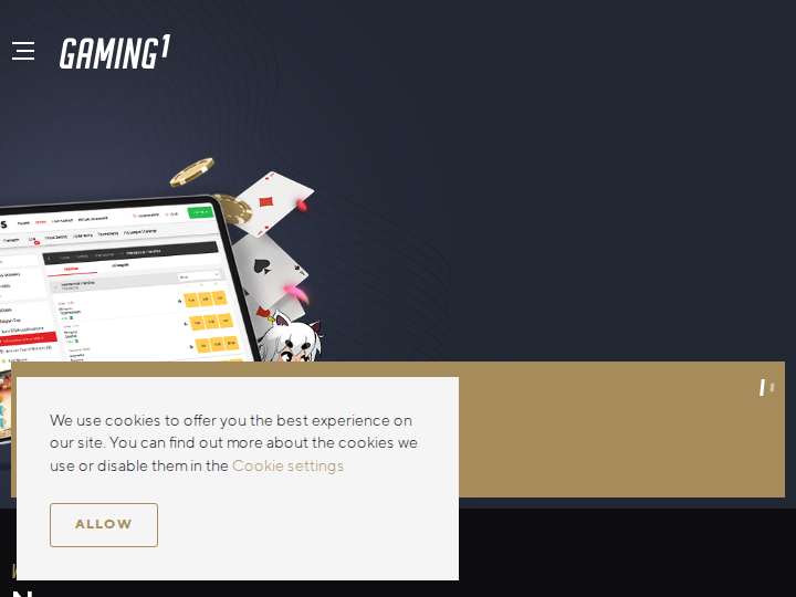 GAMING1 Affiliates website preview