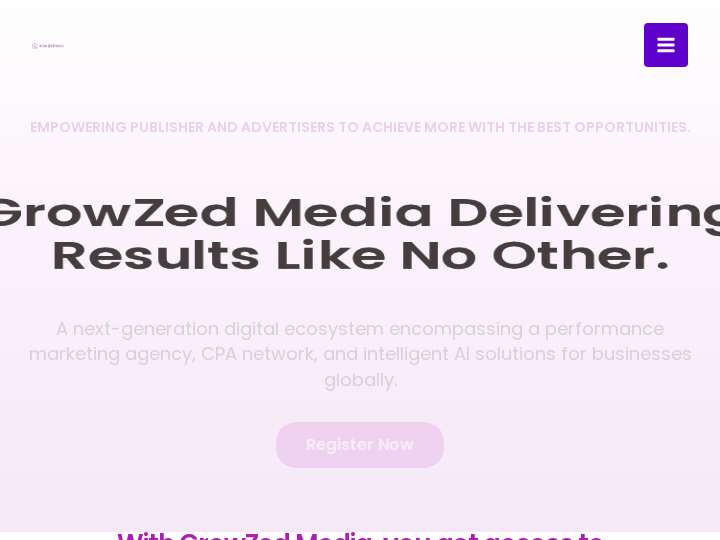 GrowZed Media website preview