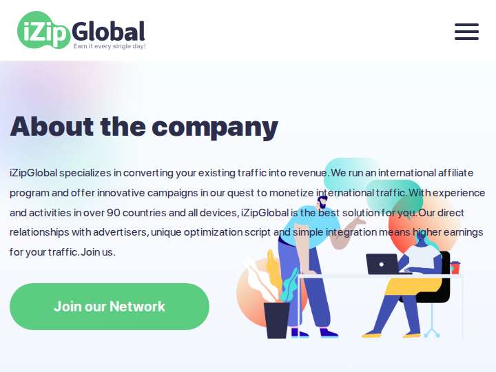 iZipGlobal website preview