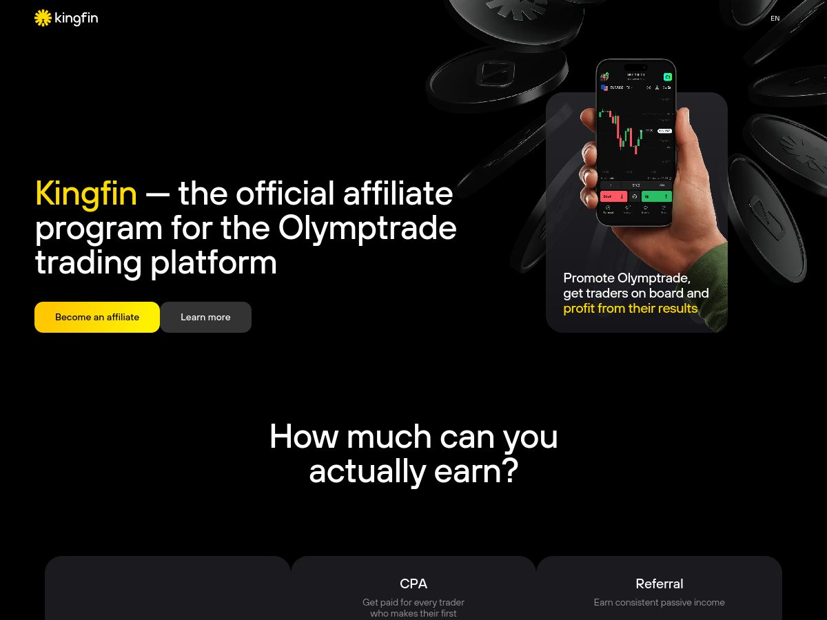 Kingfin website preview