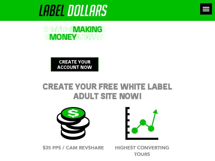 Label Dollars website preview