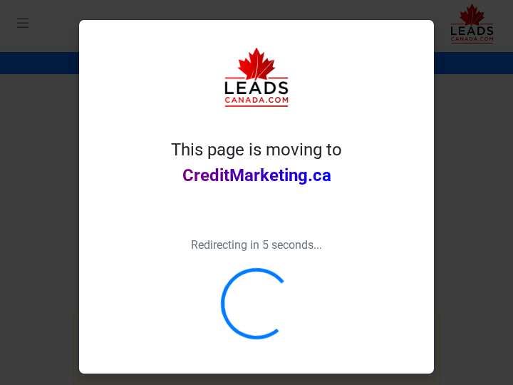 Leads Canada website preview