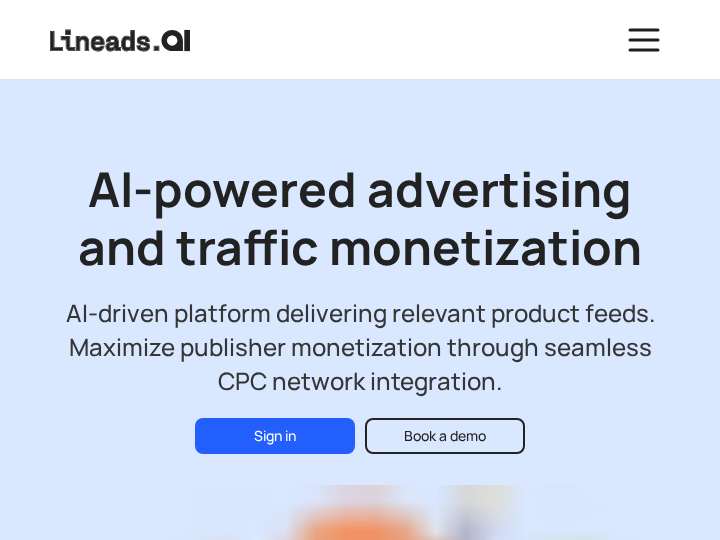 Lineads.ai website preview