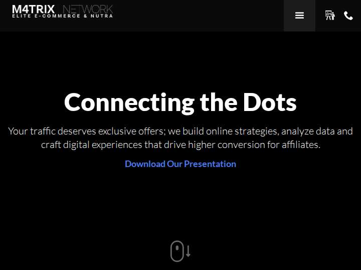 M4trix Network website preview