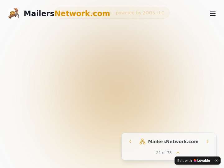 Mailers Network website preview