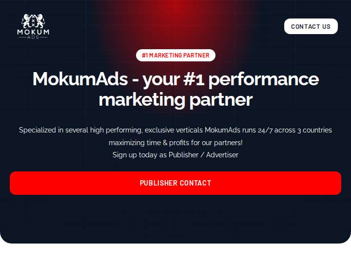 MokumAds website preview