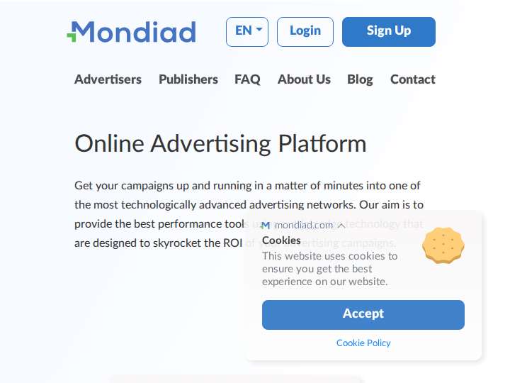 Mondiad website preview
