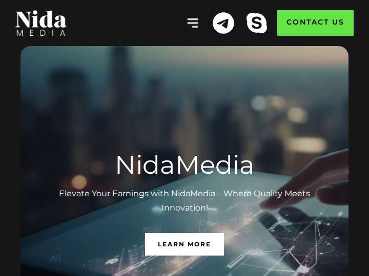 Nida Media website preview
