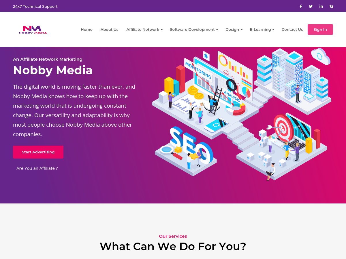 Nobby Media website preview