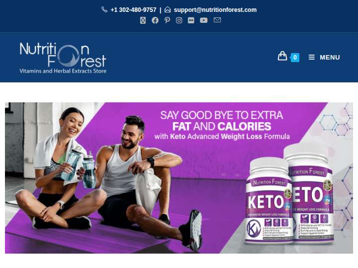 Nutrition Forest website preview