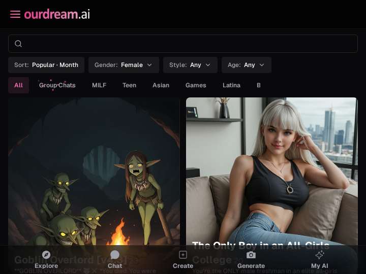OurDream.ai Affiliate Program website preview