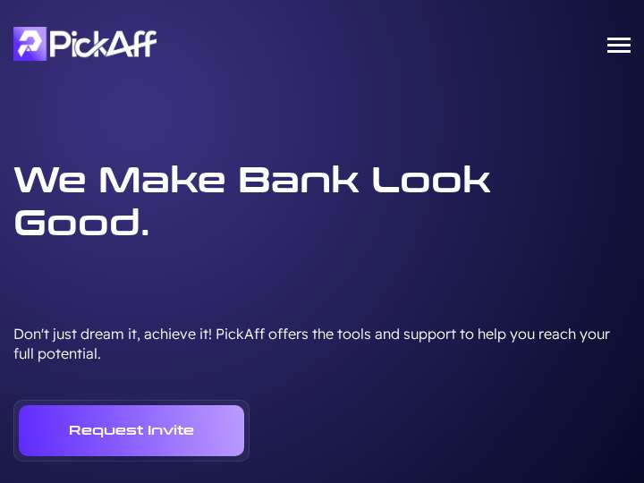 PickAff website preview