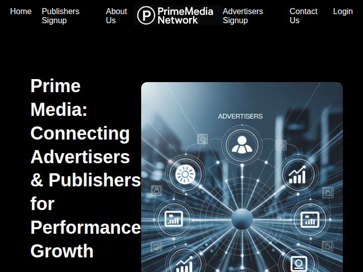 Prime Media Network website preview