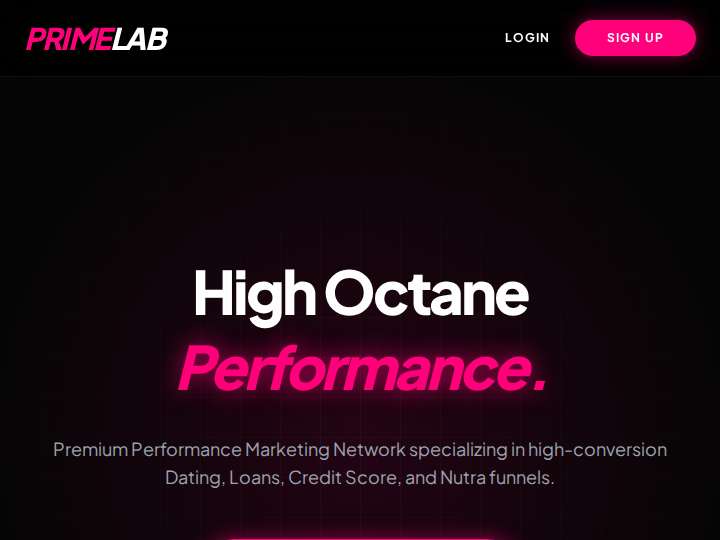 PrimeLab website preview