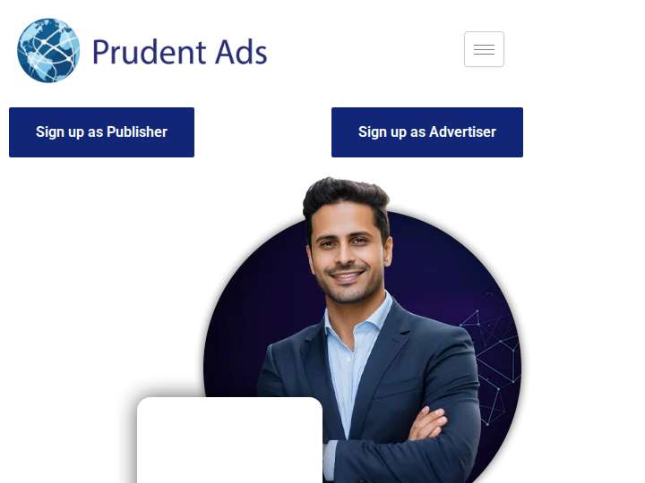 Prudent Ads website preview