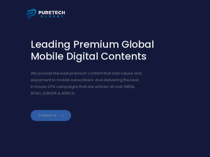 Puretech Global website preview