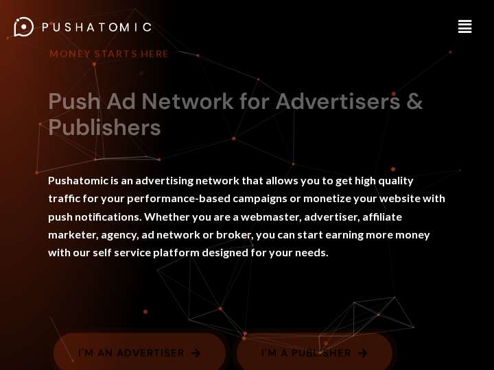 Pushatomic website preview