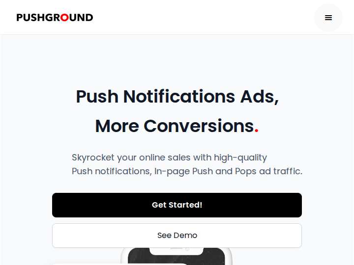 PushGround website preview