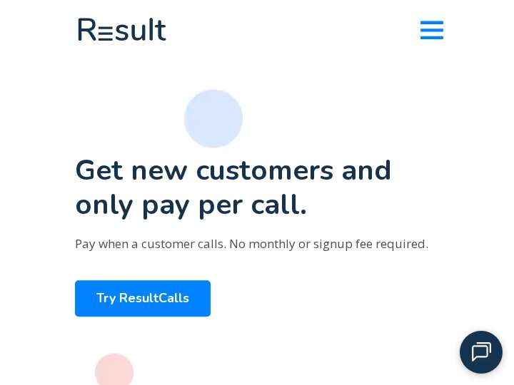ResultCalls Publisher Network website preview