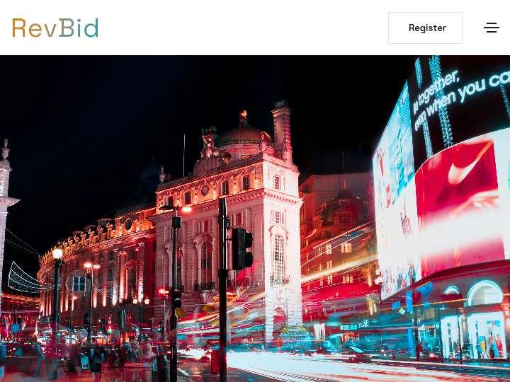 RevBid website preview