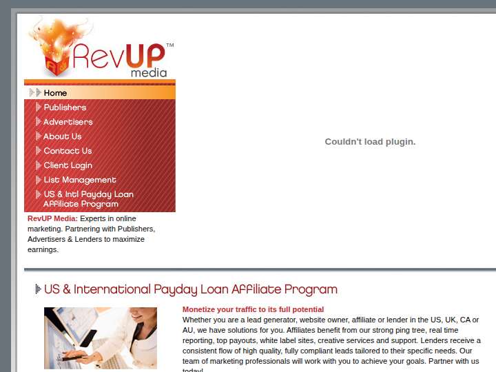 RevUP Media website preview