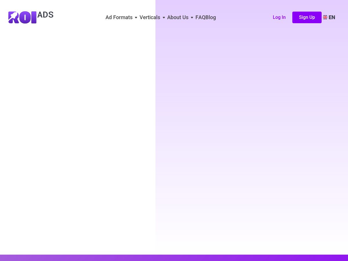 ROIads website preview