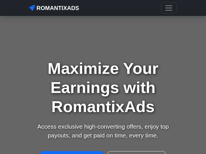 RomantixAds website preview