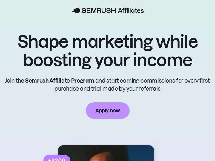 SEMRush website preview