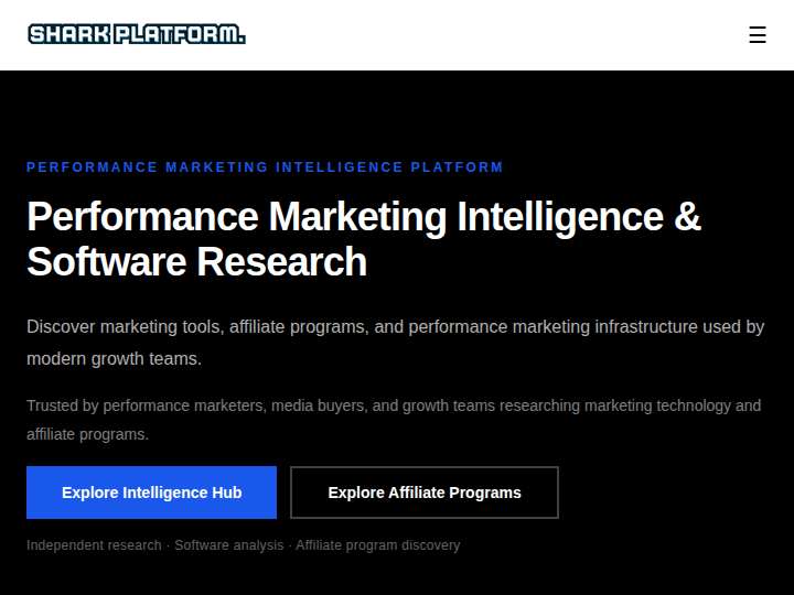 SharkPlatform website preview