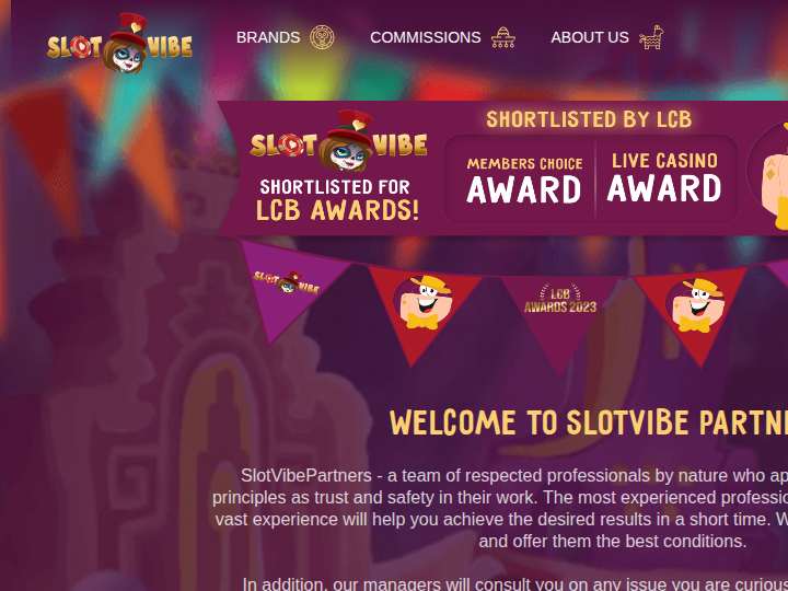 SlotVibe Partners website preview