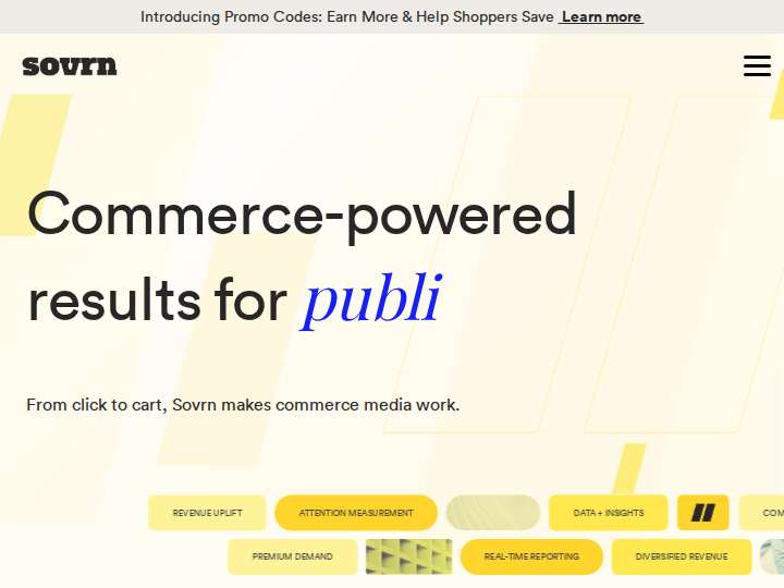 Sovrn //Commerce website preview