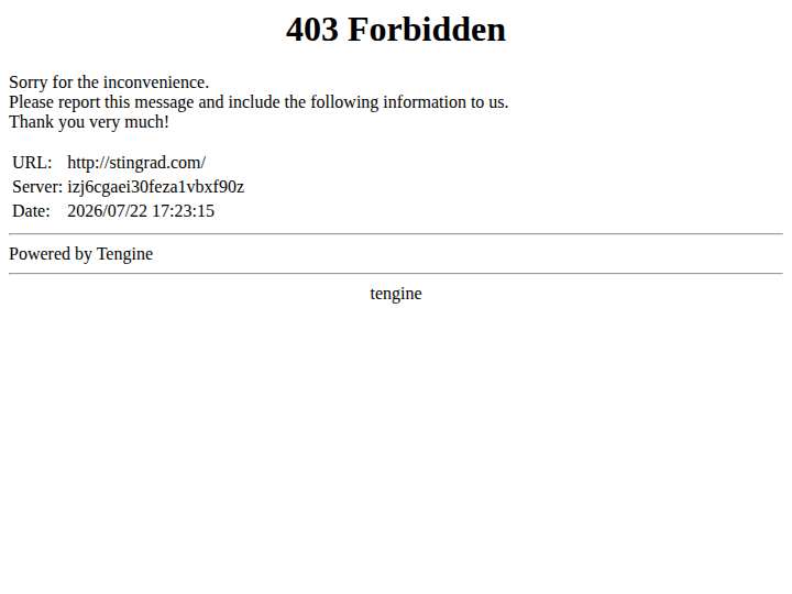 Stingrad website preview
