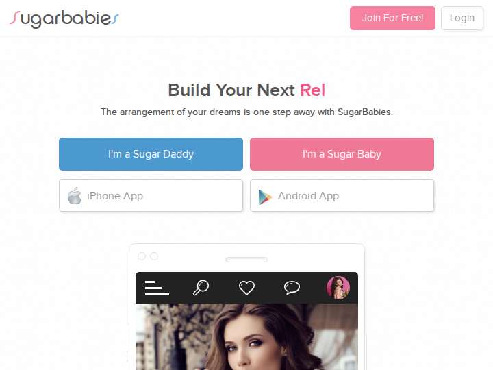 SugarBabies.co website preview