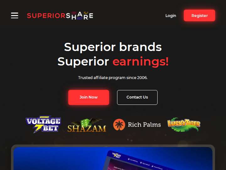 SuperiorShare website preview